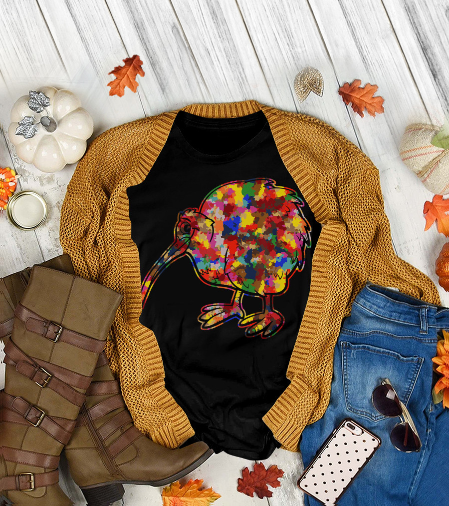 Kiwi Bird Colorful Cute Kiwi Bird T-Shirt