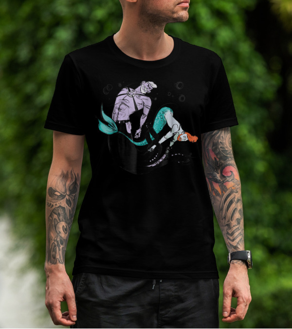 Merman Gayer Majestic Mer Beard Ga Fantasy Oceanic T-Shirt