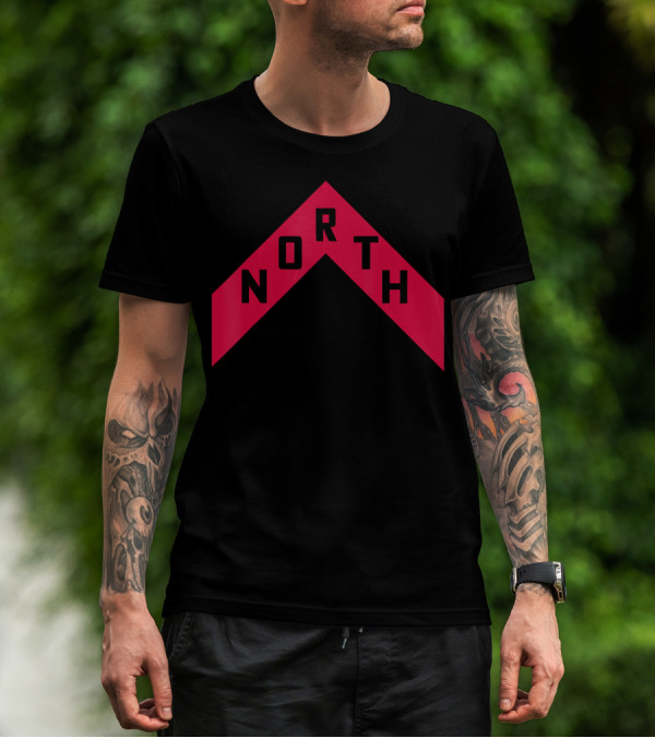 North Toronto Canada Basketball Jersey Style Red Chevron T-Shirt