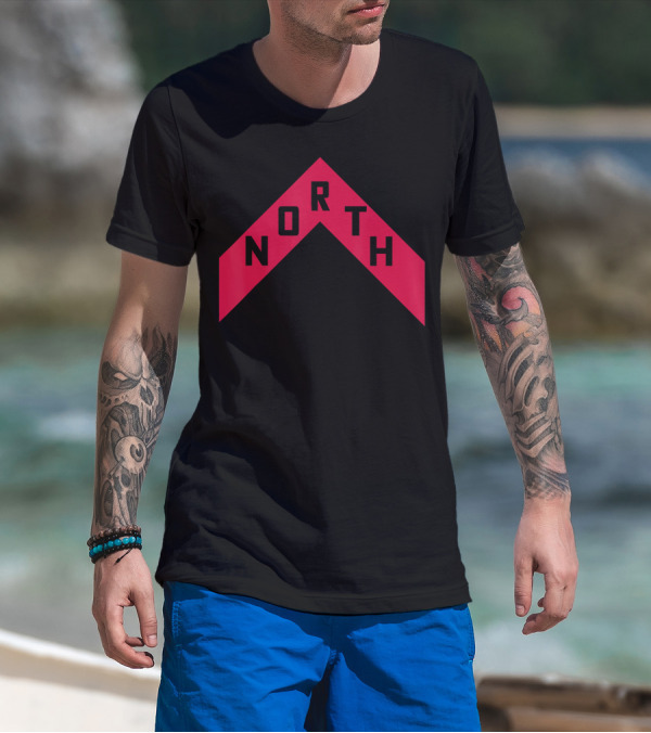 North Toronto Canada Basketball Jersey Style Red Chevron T-Shirt