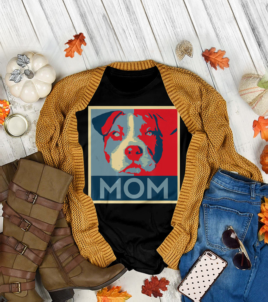 Mom Pitbull Dog Lover Pit Bull Rescuer T-Shirt