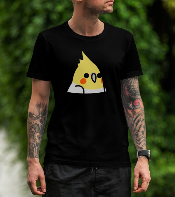 Pocket Bird Range Cockatiel Lutino Yellow Cheek Face T-Shirt