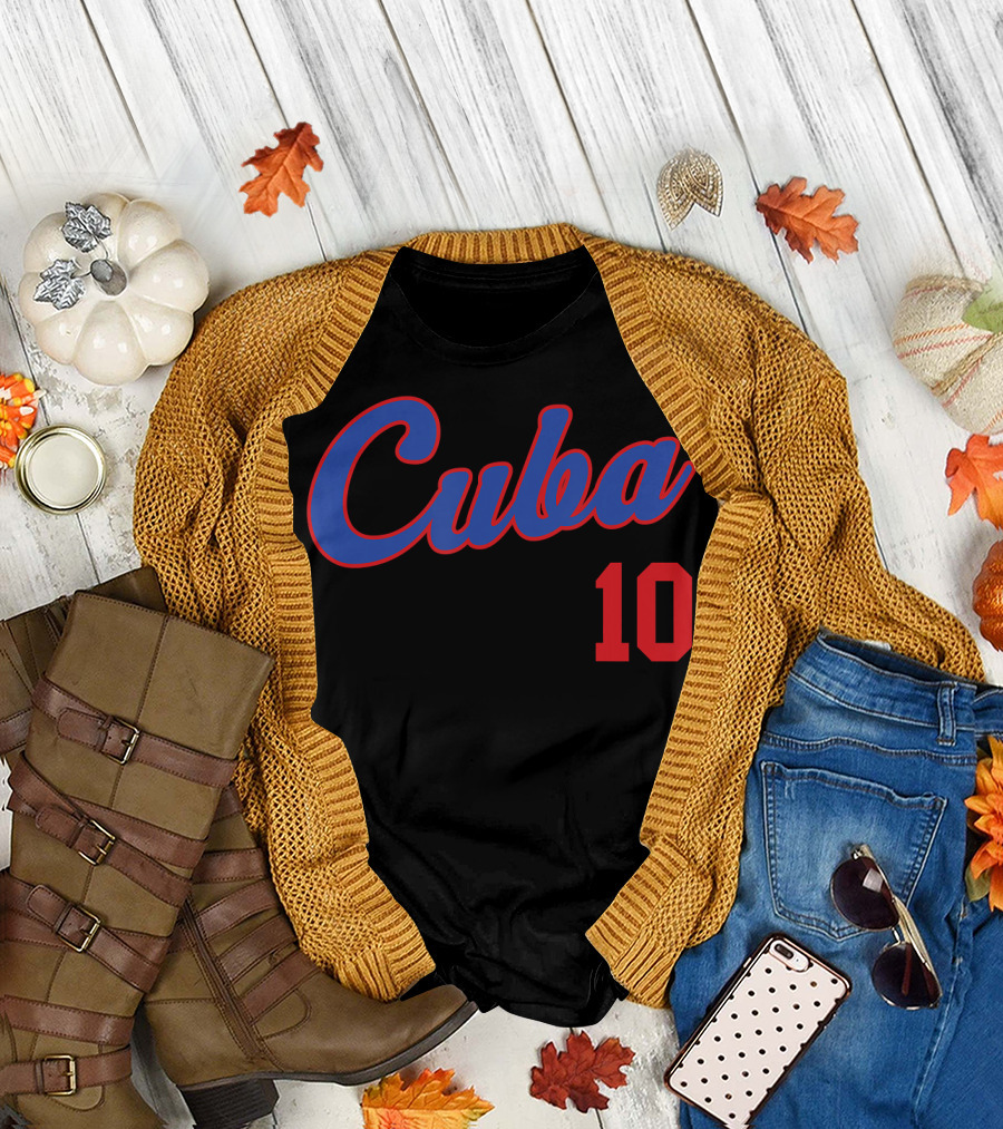 Cuba 10 Retro Baseball Remera Beisbo T-Shirt