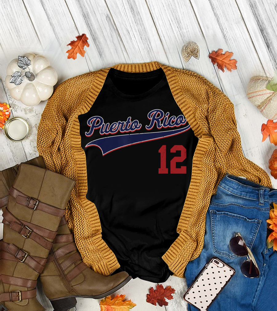 Puerto Rico Beisbol Jersey 12 T-Shirt