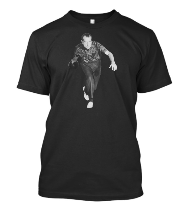 Richard Nixon Bowling Classic Action Pose T-Shirt