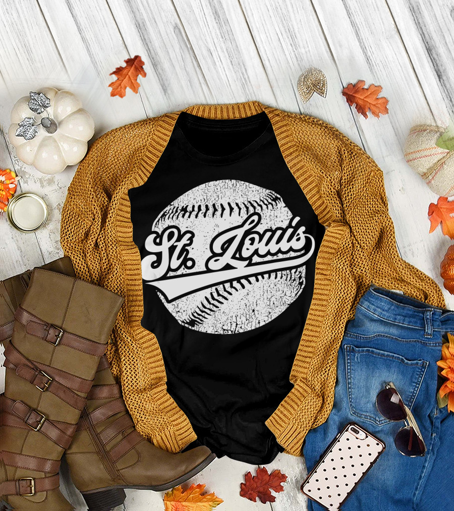 St. Louis Missouri Baseball Pride Cardinal T-Shirt