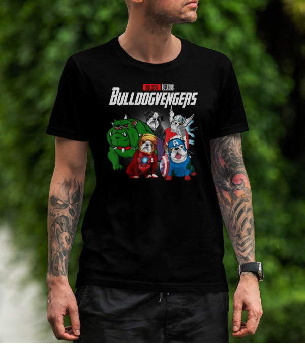 Bulldogvengers Bulldog Father's Day Avengers Mashup T-Shirt