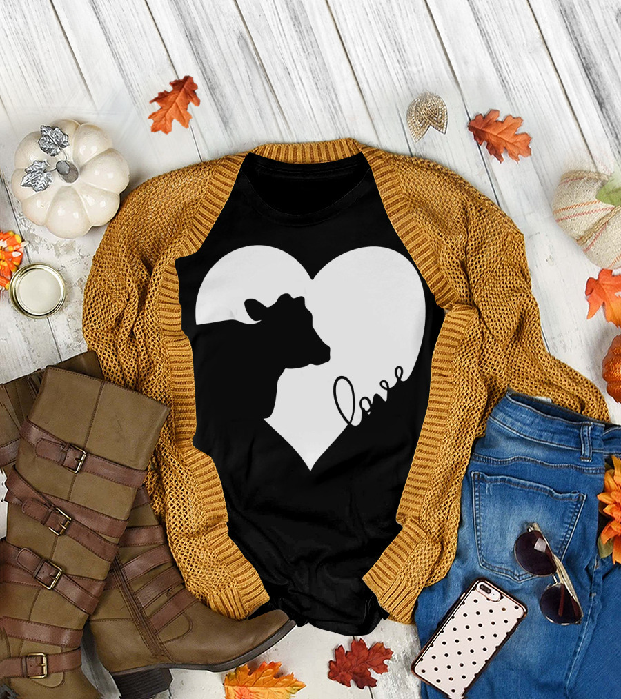 Cow in Heart Love T-Shirt