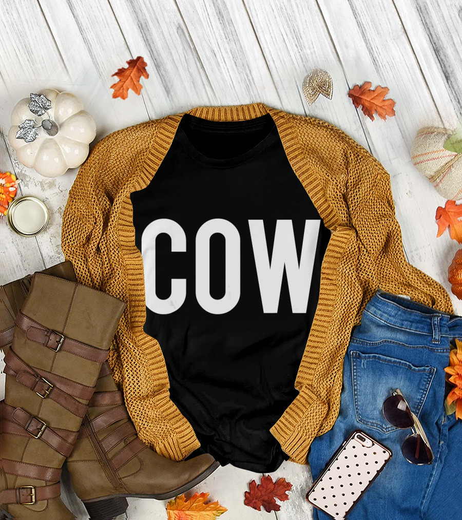 Cow Cool Moo Animal Fan T-Shirt