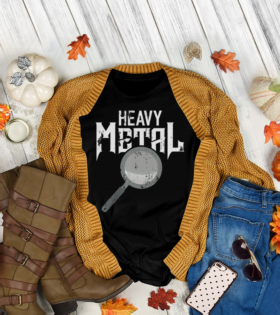 Heavy Metal Frying Pan Humor T-Shirt