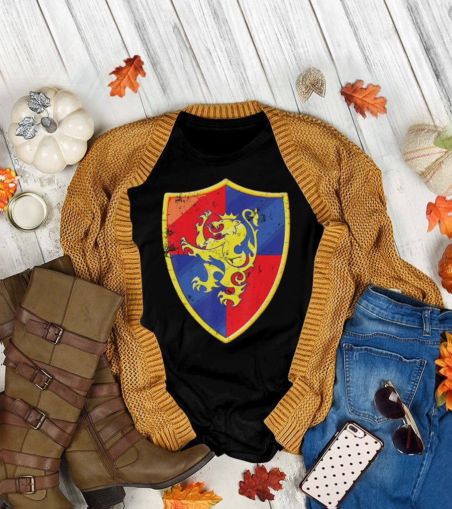 Medieval Lion Shield Halloween Emblem T-Shirt