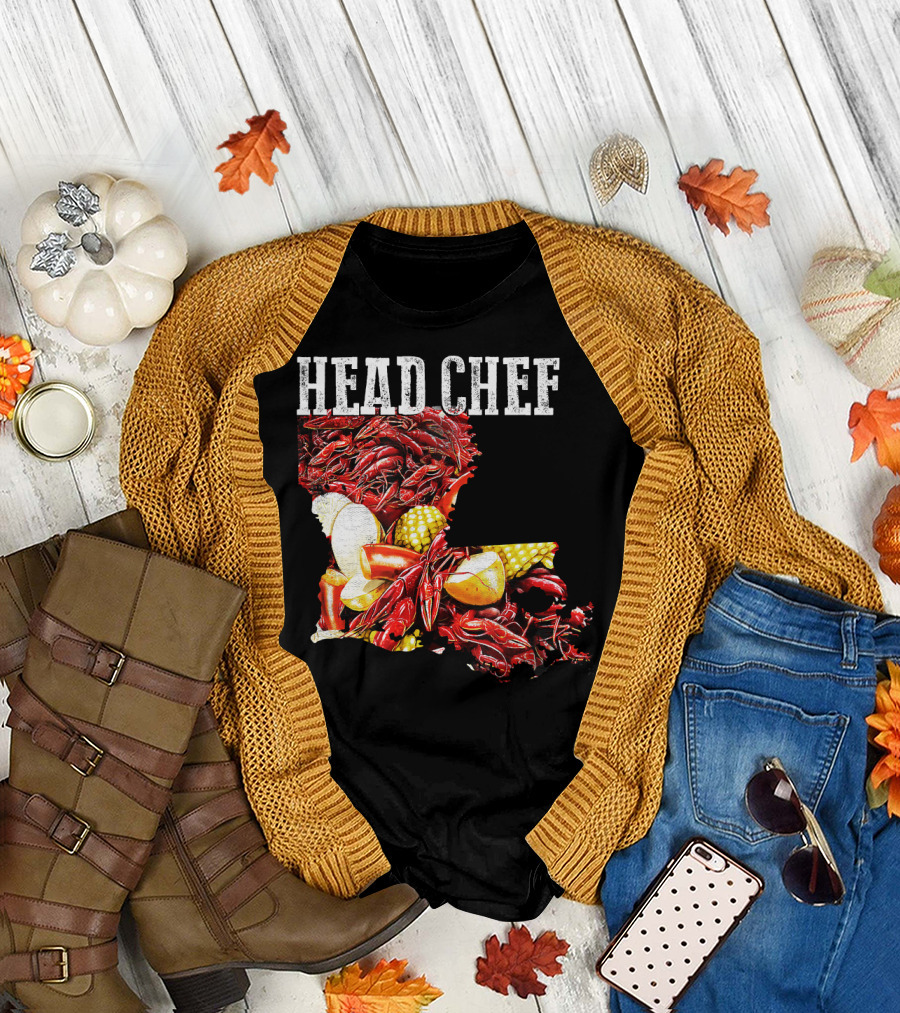 New Orleans Crawfish Boi Head Chef Southern Locals T-Shirt