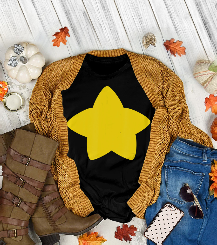 Premium Cosplay Universe Star Icon Symbol Yellow T-Shirt