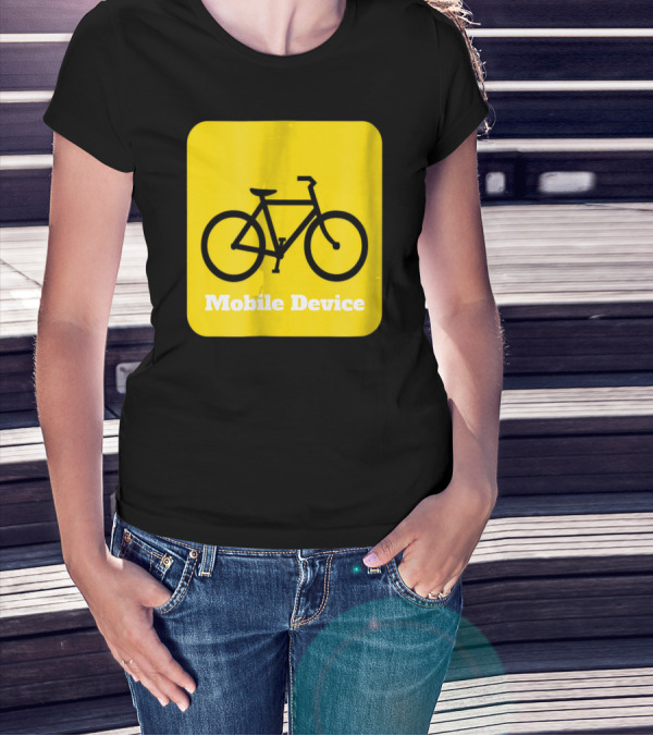Cycling Is My Mobile Device Bike Riding Mobile Device T-Shirt