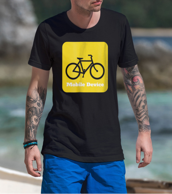 Cycling Is My Mobile Device Bike Riding Mobile Device T-Shirt