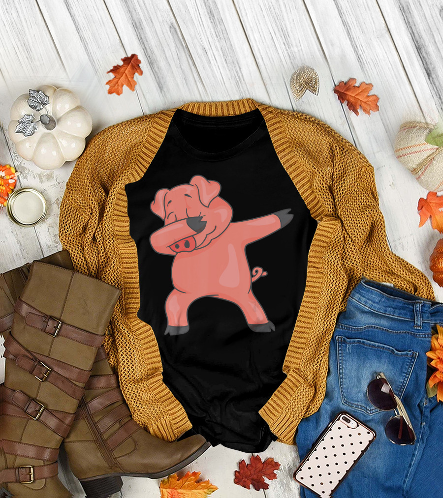 Funny Dabbing Pig for Cute Piggy Lovers Farm T-Shirt