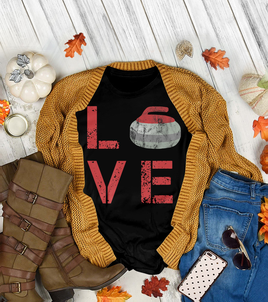 Curling Stone Love Players Team T-Shirt