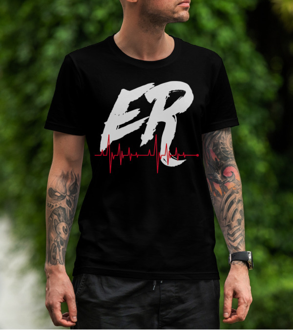 ER Emergency Room Hospital Doctor Nurse Heartbeat T-Shirt