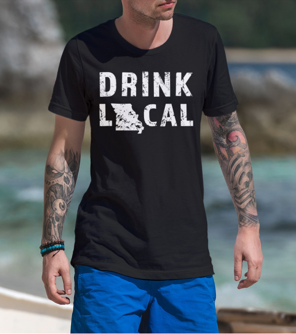 Drink Local Missouri MO Craft Beer Brewing T-Shirt