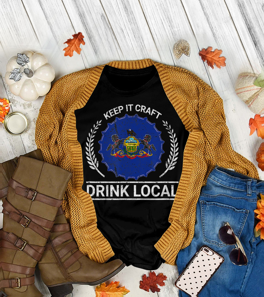 Keep It Craft Pennsylvania State Emblem Drink Local T-Shirt