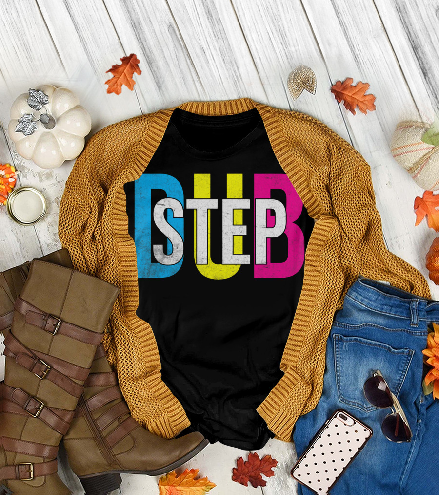 Dubstep EDM Music Festival Colorful Typography T-Shirt