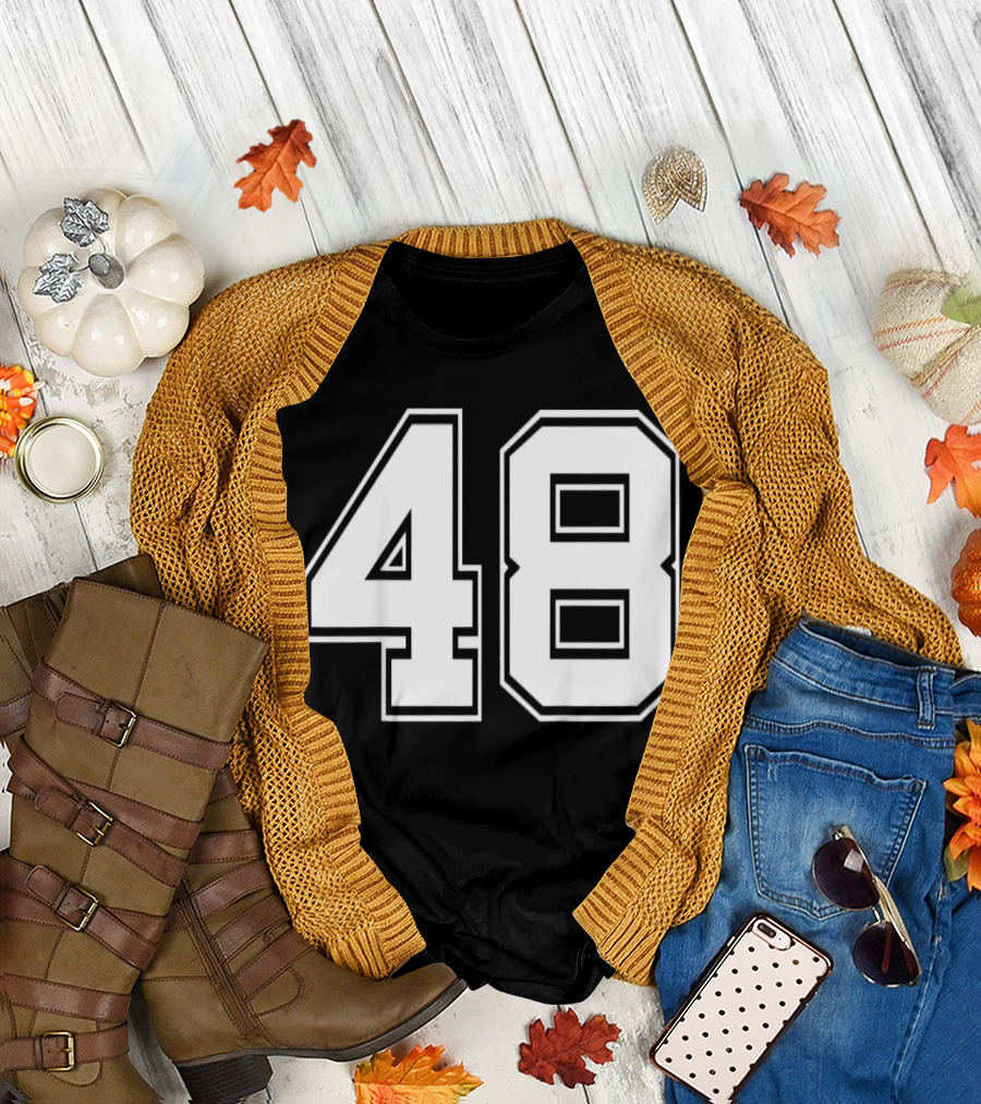 Kids Number 48 Basketball Jersey Base T-Shirt
