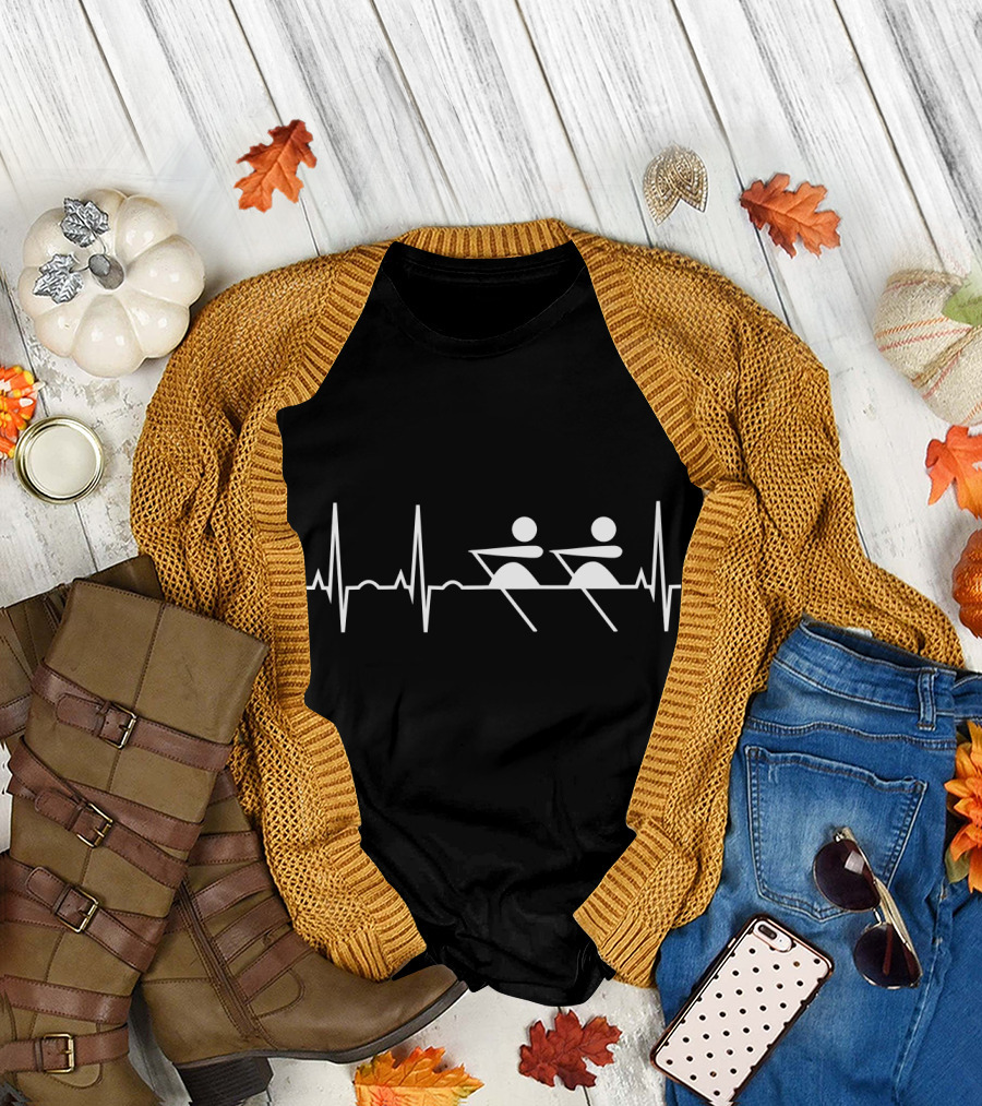 Love to Row Rowing Heartbeat Rowing Rowing T-Shirt