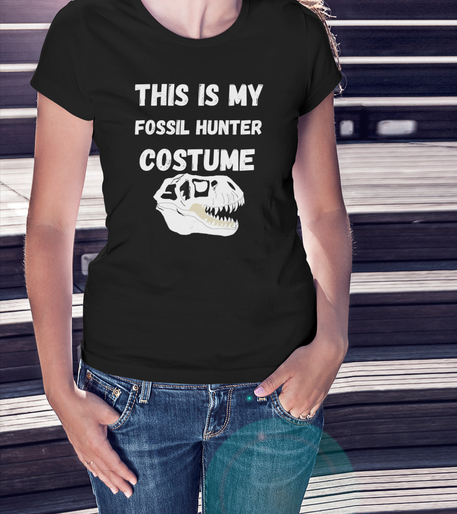 This Is My Fossil Hunter Costume Dinosaur Skull T-Shirt