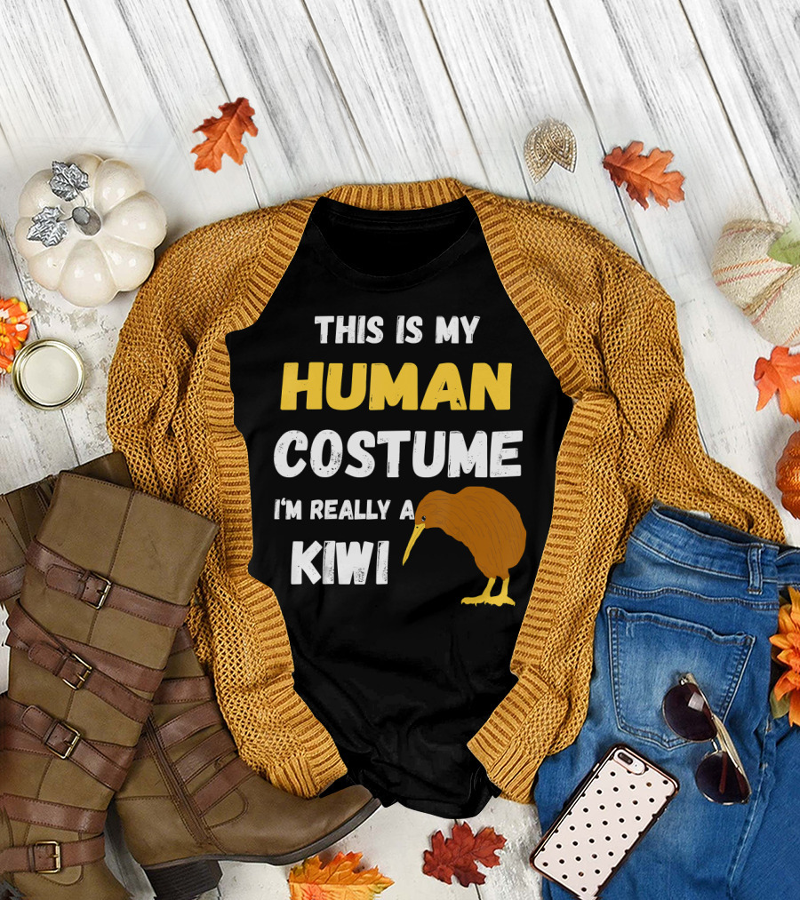 This Is My Human Costume I'm Really A Kiwi Bird T-Shirt