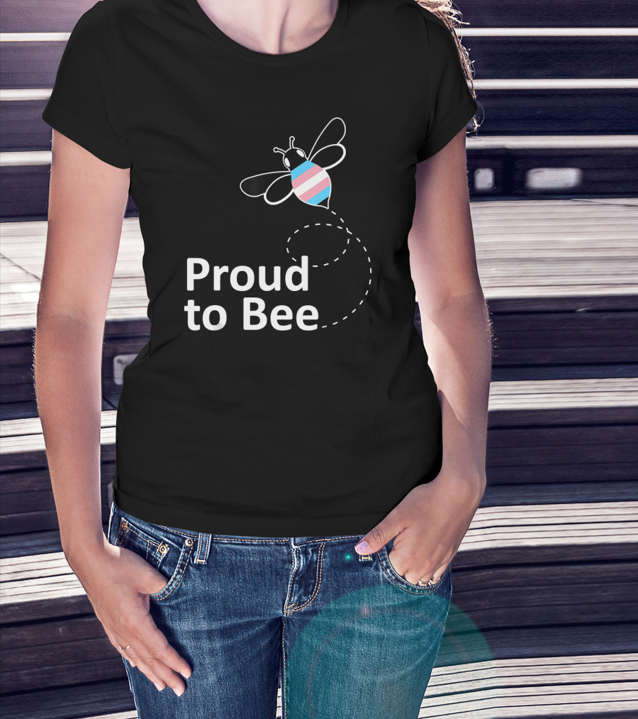 Proud To Bee Transgender Pride Stripes T-Shirt