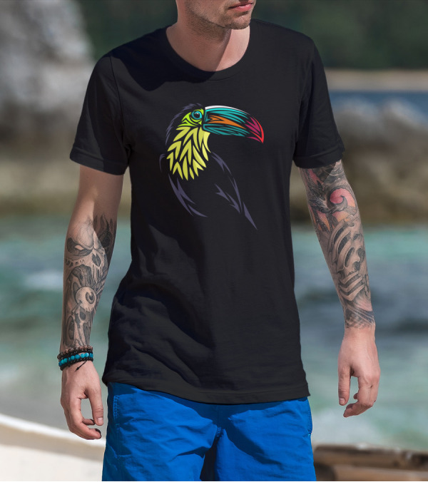 Tribal Toucan Colorful Graphic Cute T-Shirt
