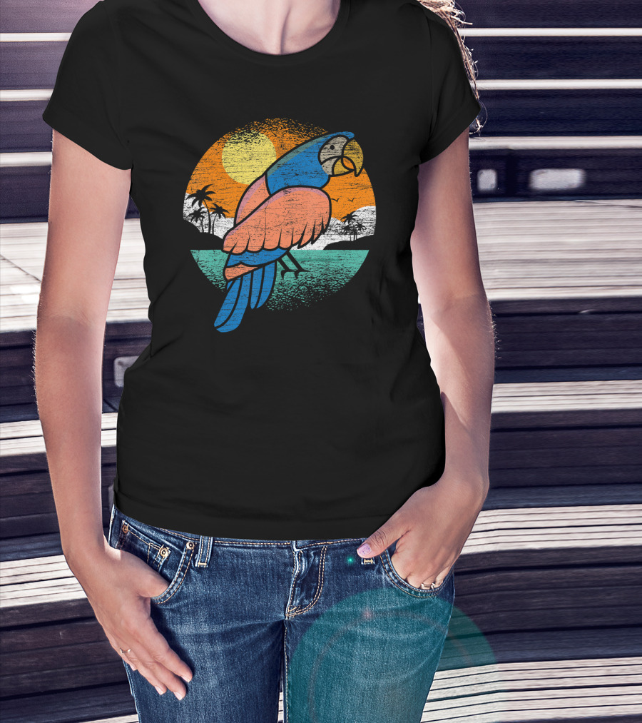 Tropic Sunset Parrot Bird Wildlife T-Shirt