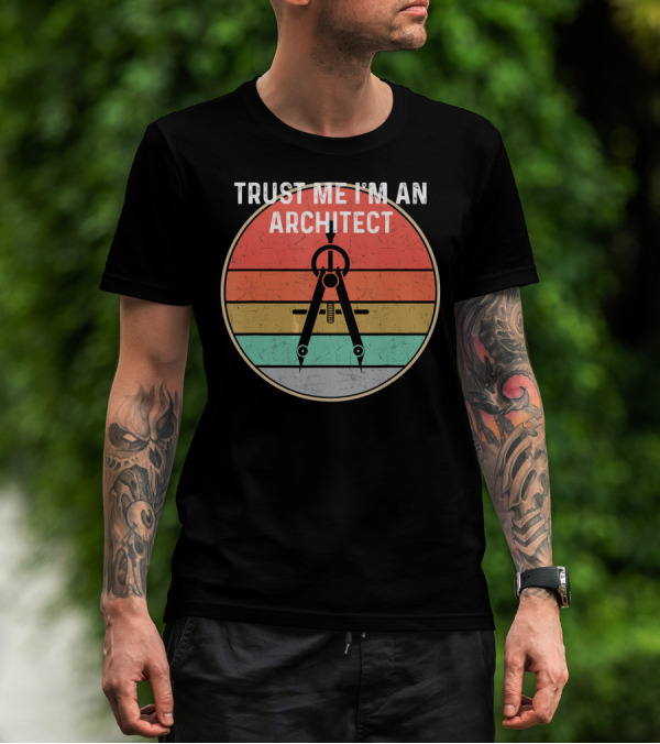 Trust Me I'm An Architect Retro Compass T-Shirt