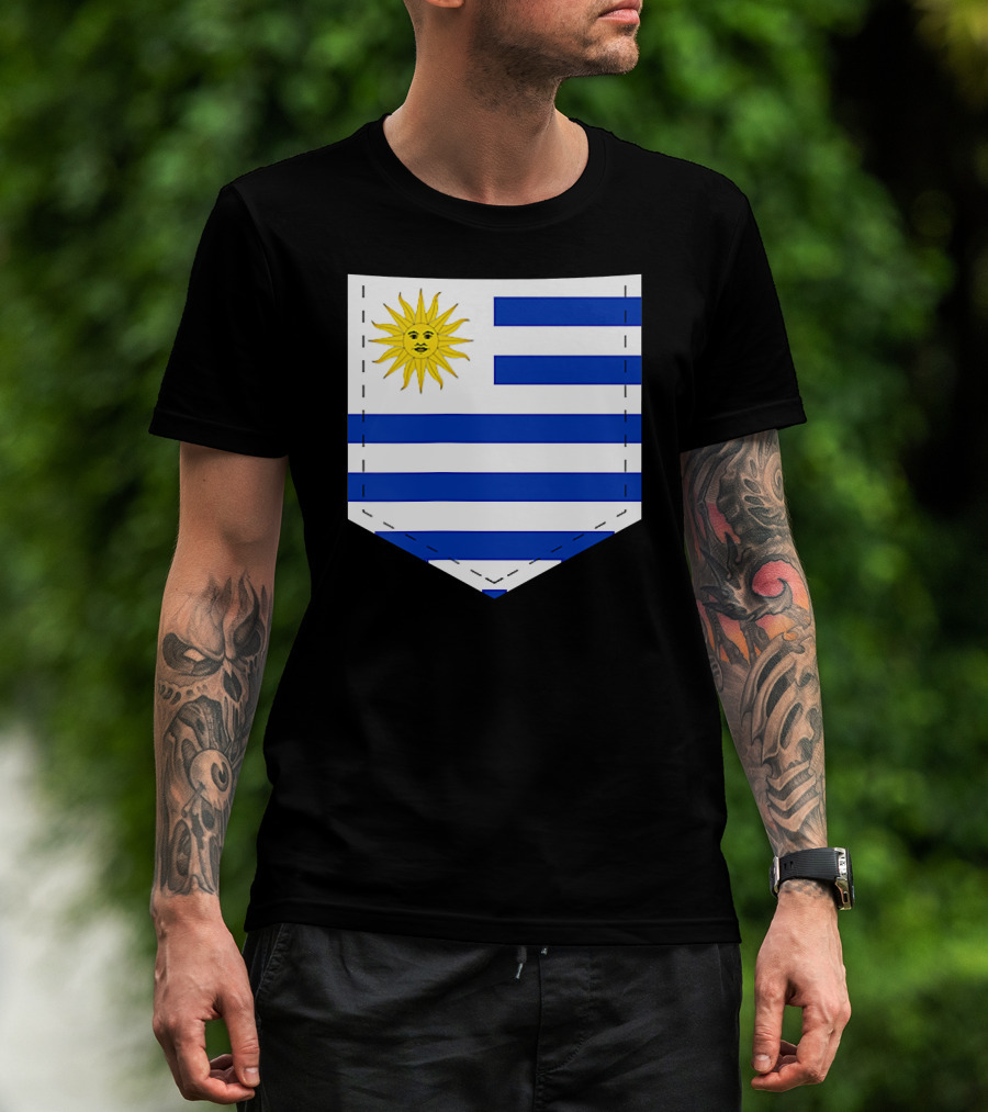 Uruguay Flag Emblem With Iconic Sun T-Shirt