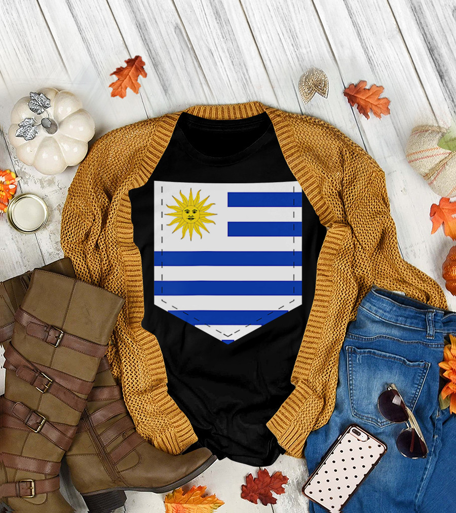 Uruguay Flag Emblem with Iconic Sun T-Shirt