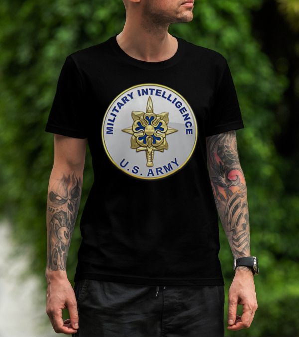 U.S. Army Military Intelligence Veteran Badge Emblem T-Shirt
