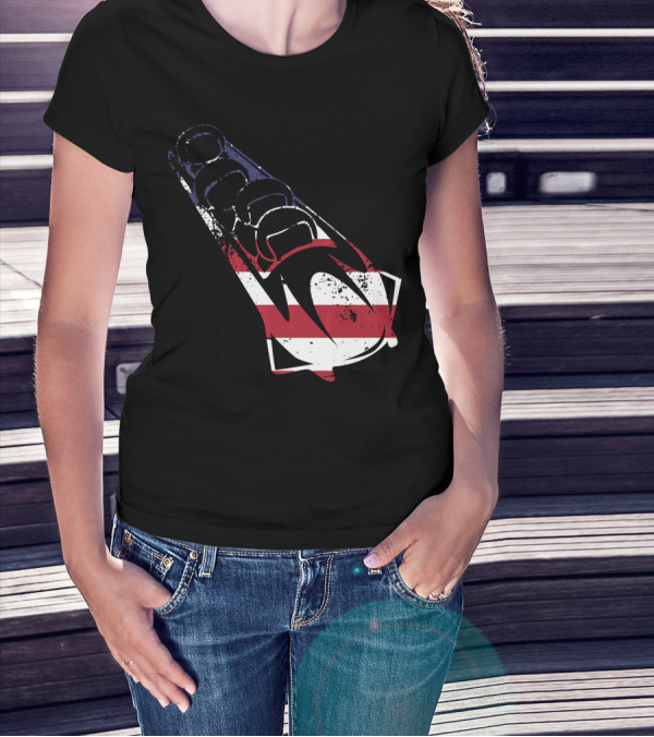 USA American Flag Bobsledding Team Patriot Sports T-Shirt