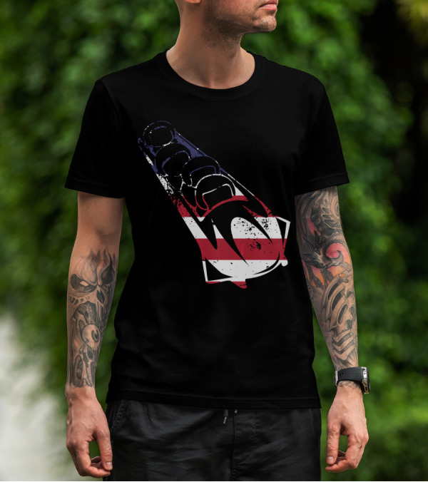 USA American Flag Bobsledding Team Patriot Sports T-Shirt