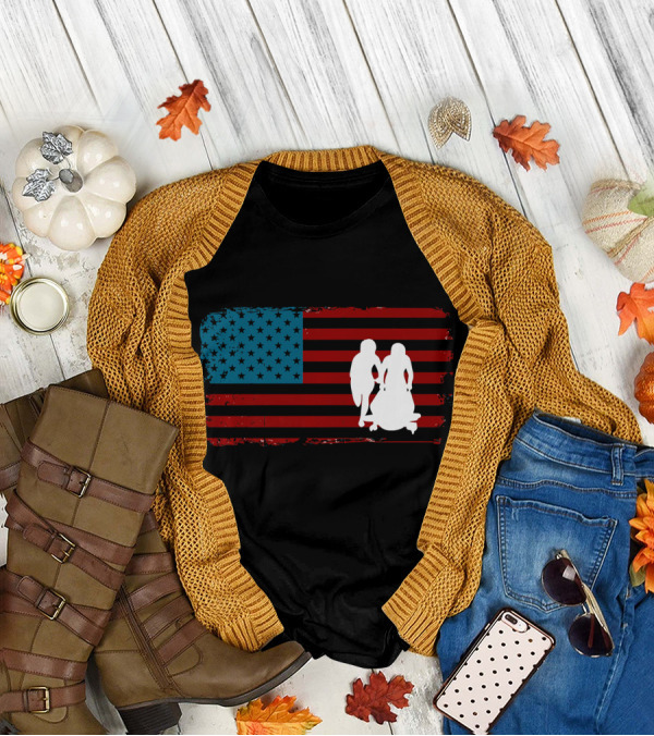 USA Flag Bobsled Team T-Shirt