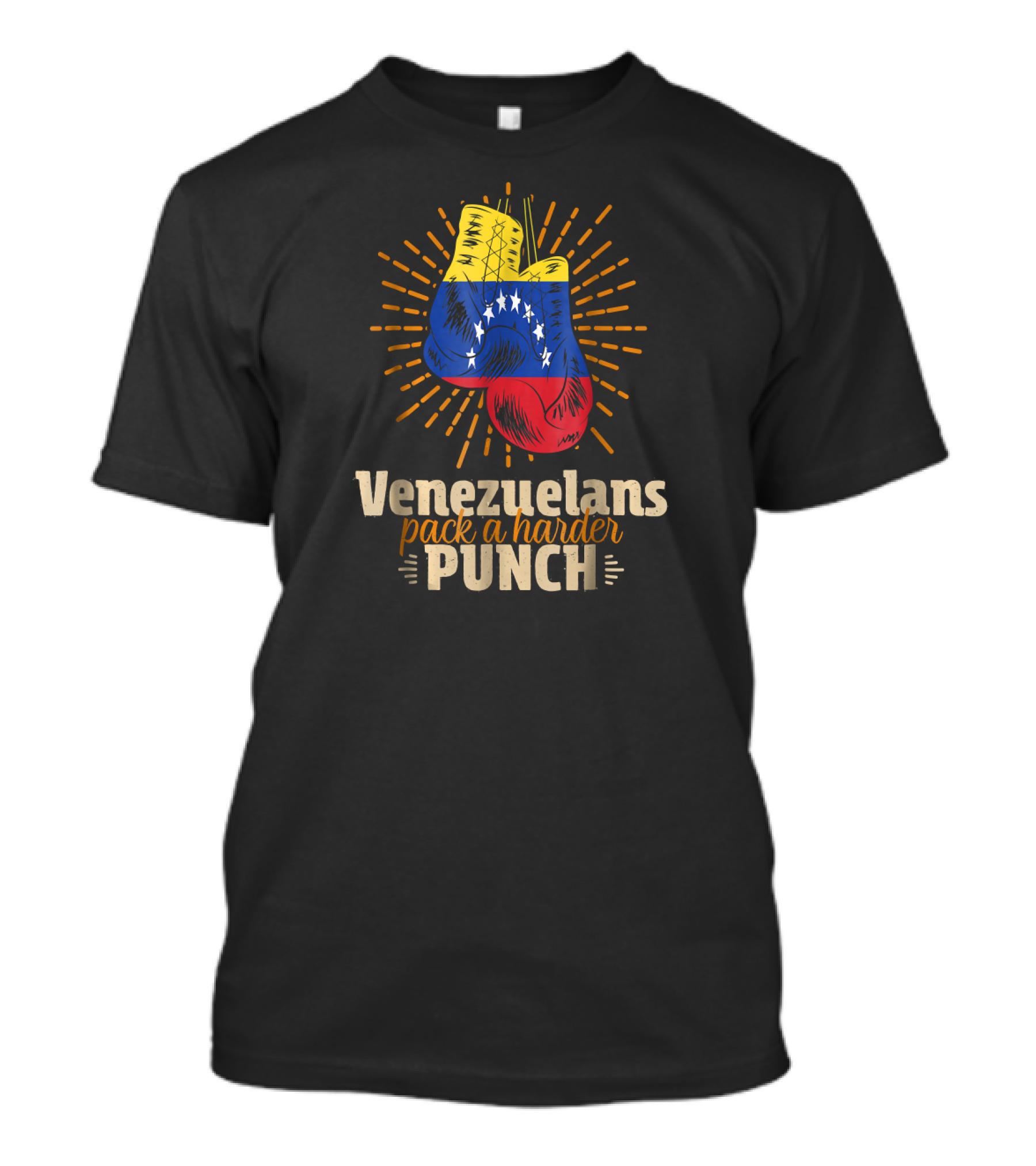 Venezuelans Pack A Harder Punch Boxing Flag T-Shirt