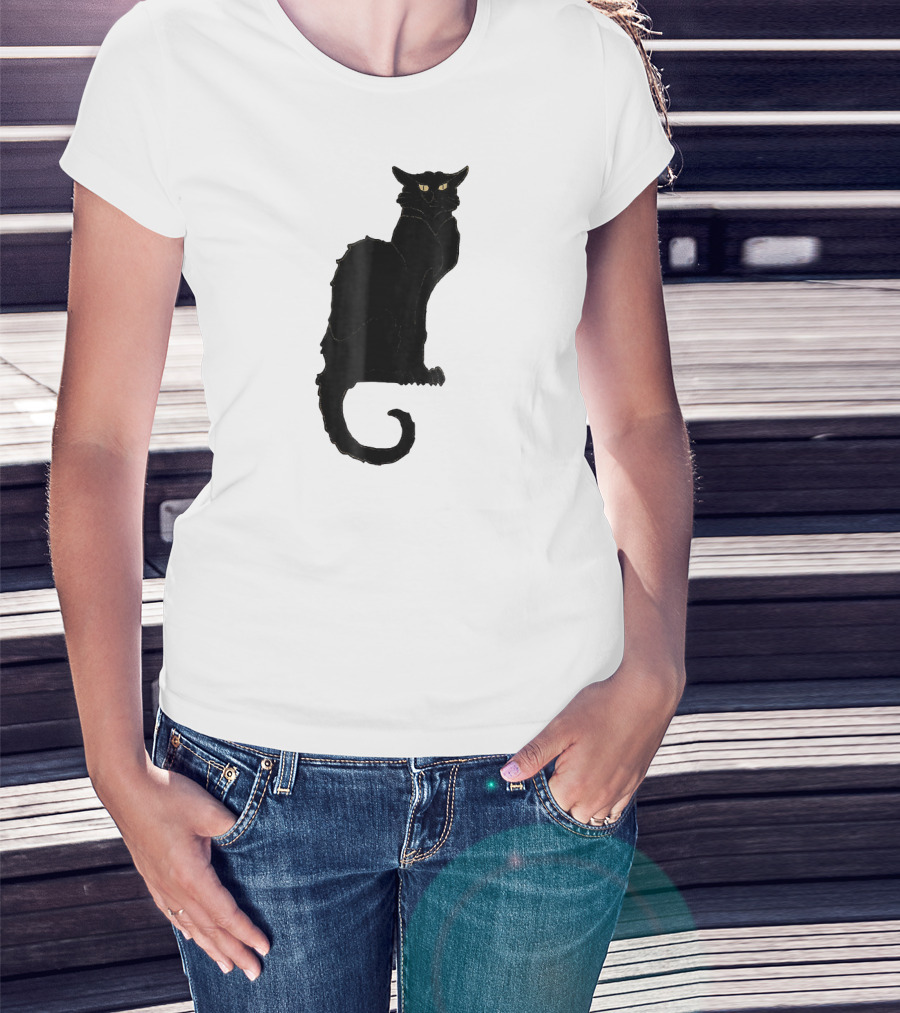 Ce Soir Chat Noir Bla Vintage Art Nouveau T-Shirt