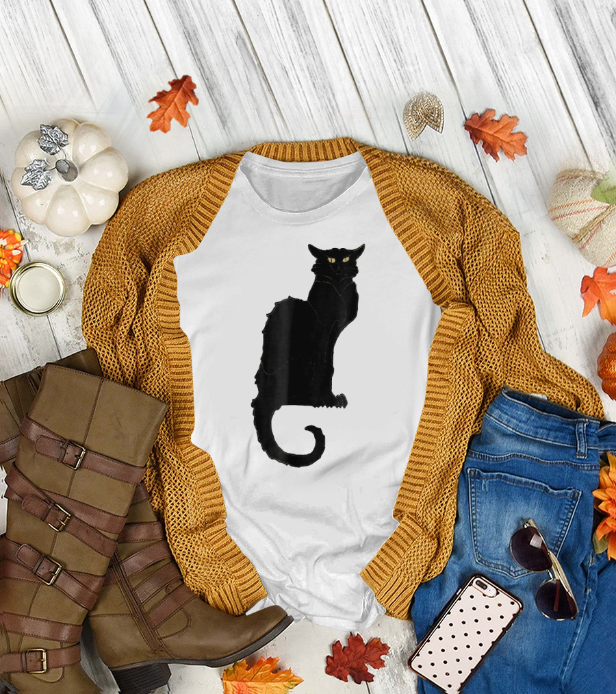 Ce Soir Chat Noir Bla Vintage Art Nouveau T-Shirt