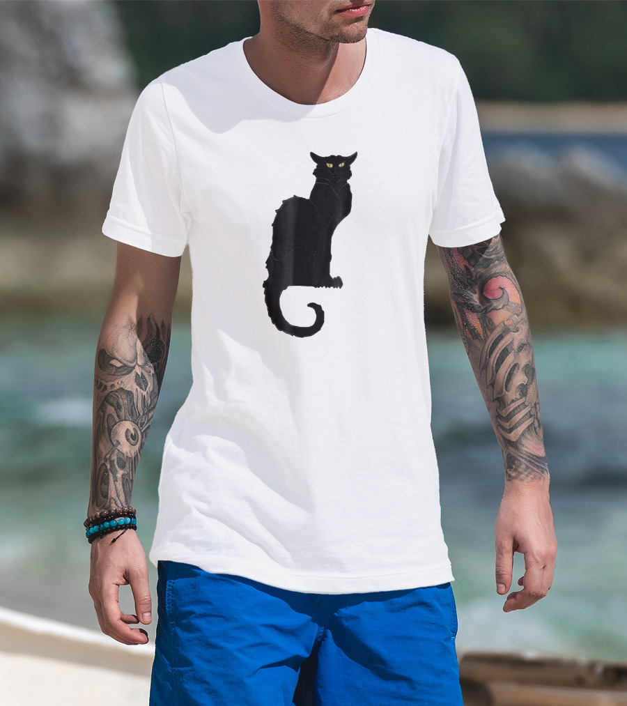 Ce Soir Chat Noir Bla Vintage Art Nouveau T-Shirt