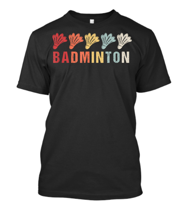 Vintage Badminton Sport Shuttlecock T-Shirt