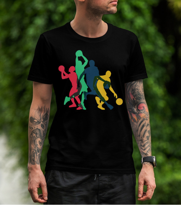 Vintage Colorful Basketball T-Shirt