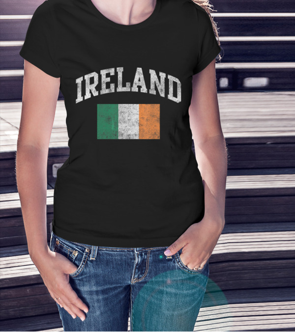 Vintage Ireland Irish Flag Green St. Patrick's Day T-Shirt