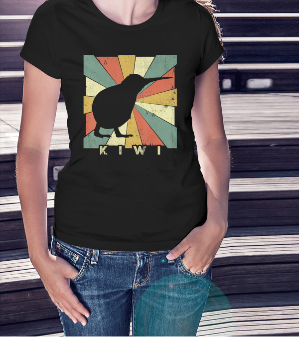 Vintage Kiwi Bird Retro Style Animal Lover T-Shirt