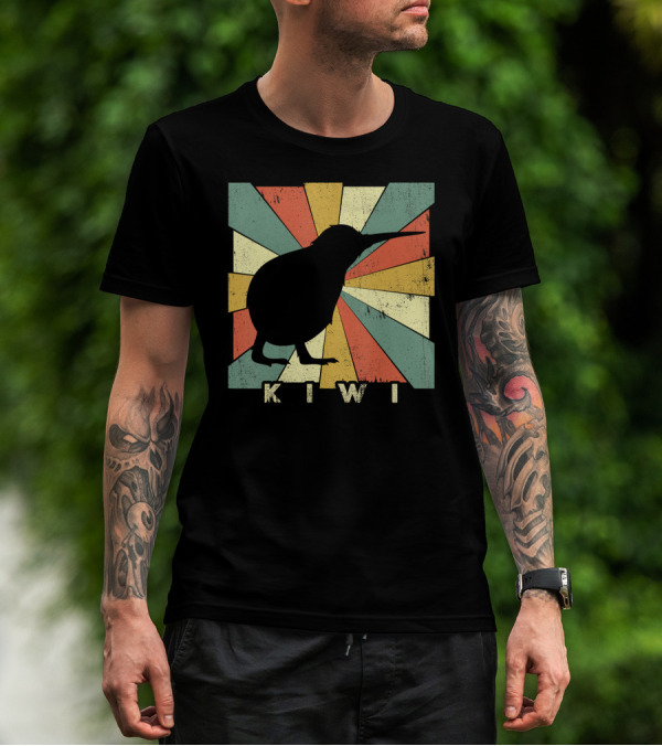 Vintage Kiwi Bird Retro Style Animal Lover T-Shirt