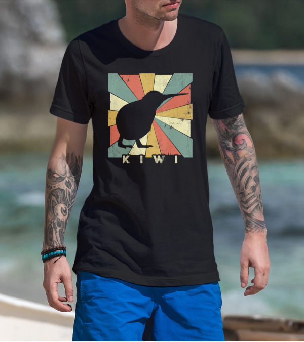 Vintage Kiwi Bird Retro Style Animal Lover T-Shirt