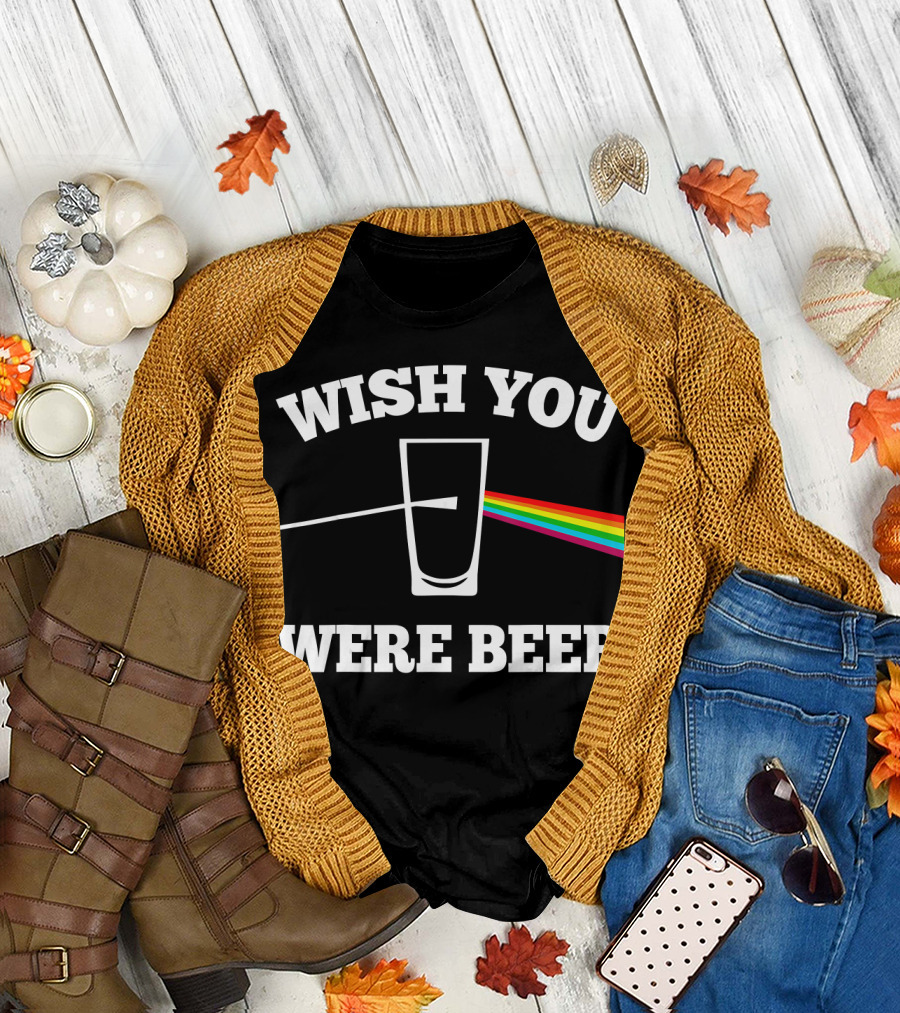 Wish You Were Beer Prism Rainbow Pint T-Shirt